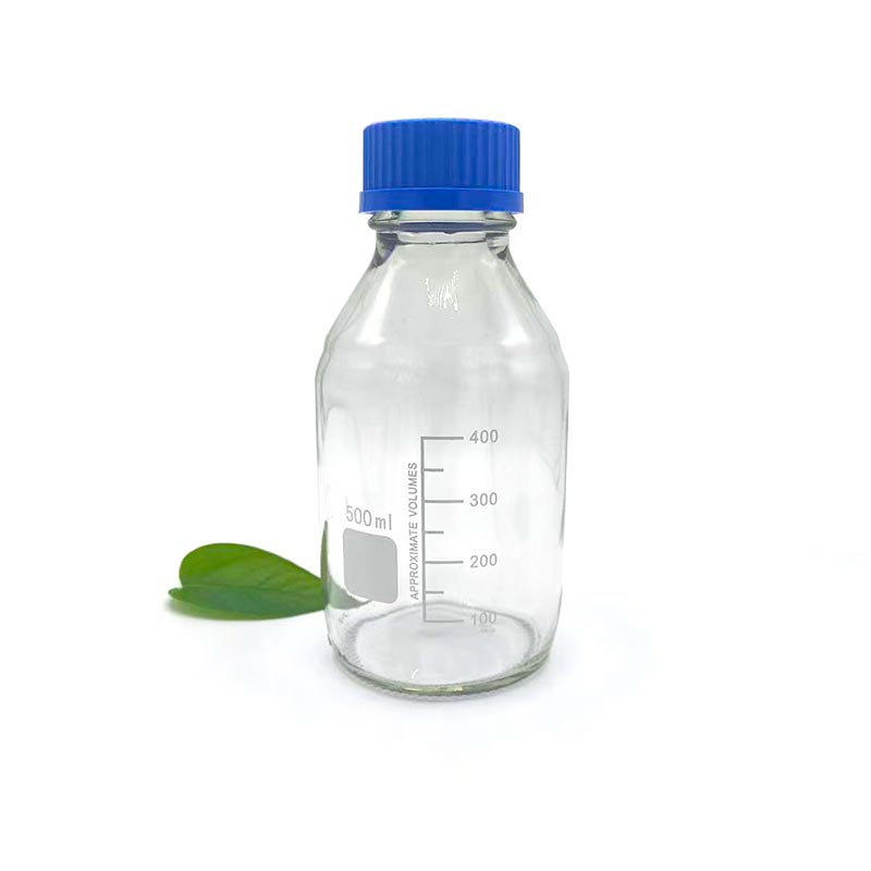 500ml şəffaf şüşə reagent şüşəsi